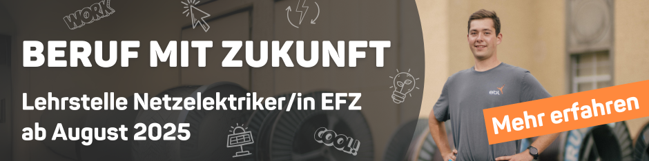 Web-Banner - Lehrberuf Netzelektriker